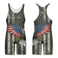 Custom Men Women American flag Sports Wrestling Singlet