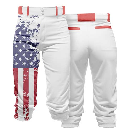 Custom Men Youth USA Patriotic Baseball Game Pants Sportswear