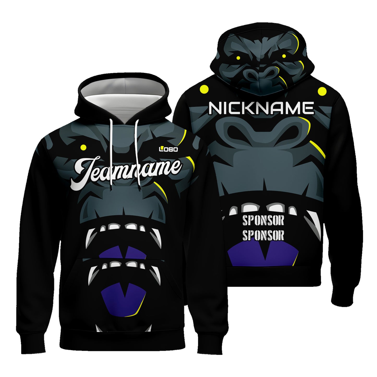 Custom Animal Graphic Hoodies Long Sleeve Sweatshirts