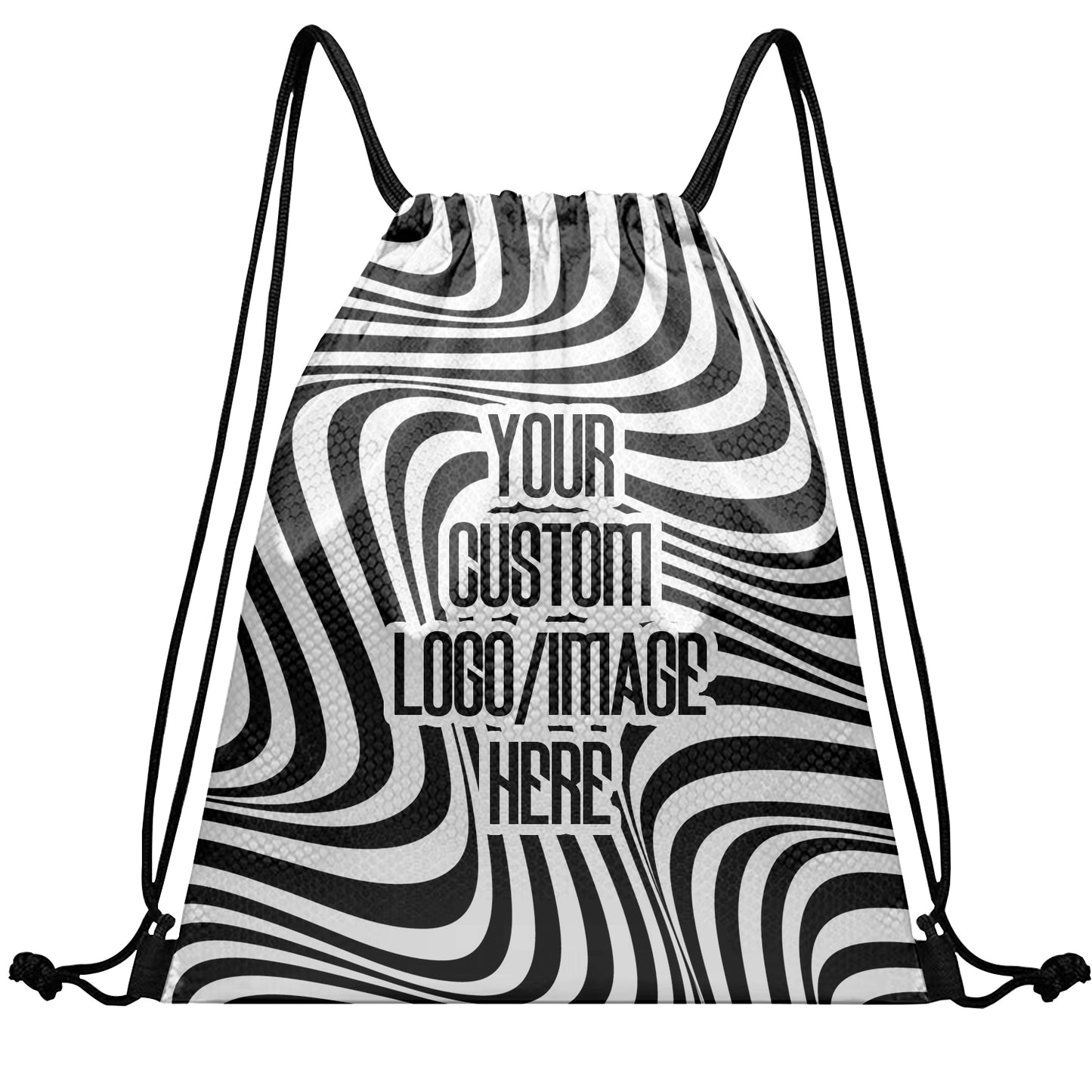 Custom Print Text Image Drawstring Backpack Waterproof Sackpack