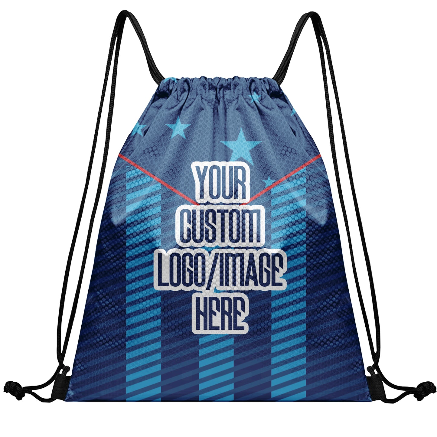 Made Your Own Honor Respect Thin Blue Flag Drawstring Backpack