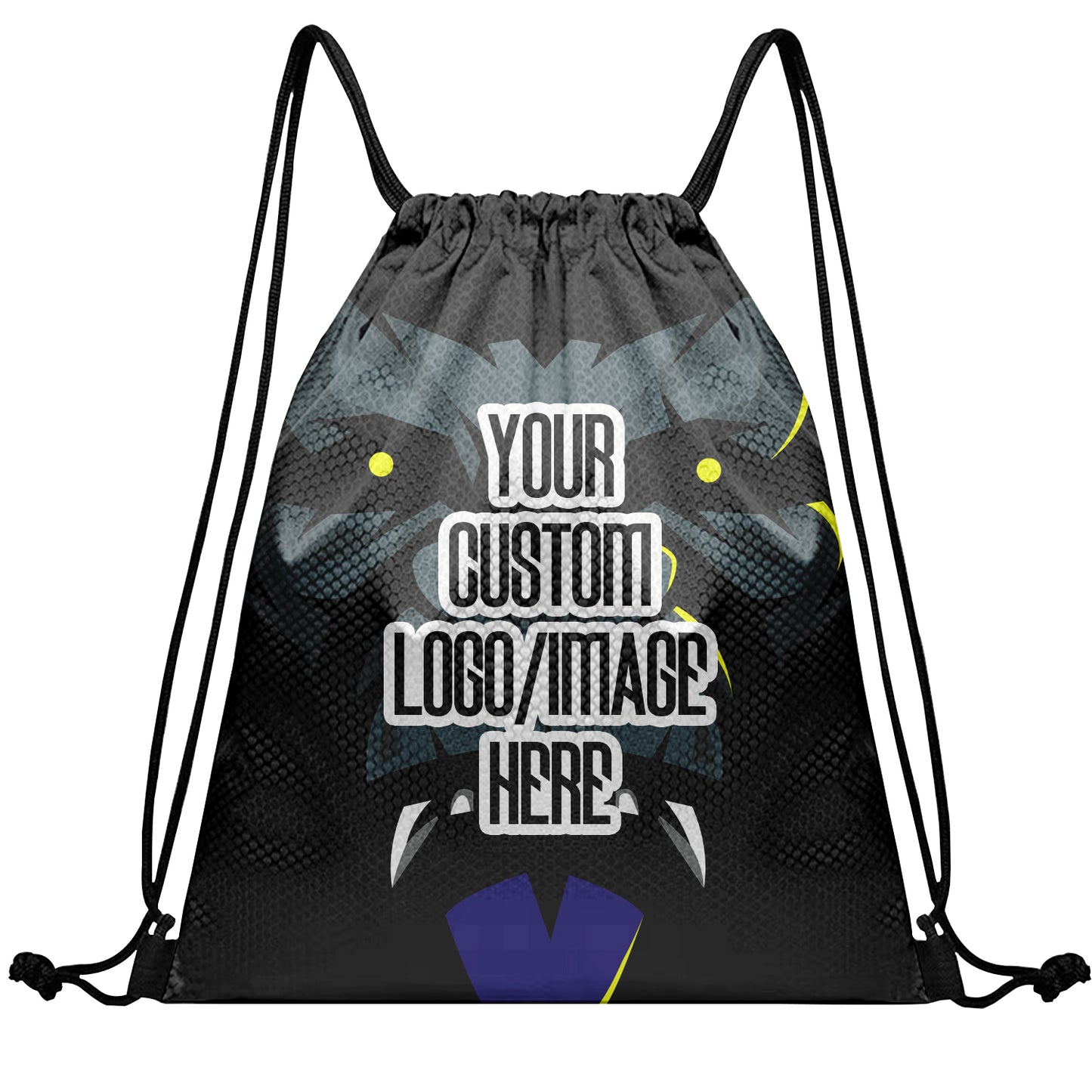 Custom Drawstring Bags Sublimation Printed Logo Text Team Backpack