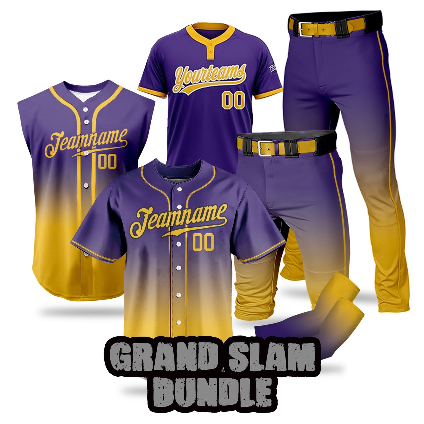 Custom Men Youth Baseball Jersey Sweatsuits 5 Piece