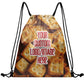Men Women Ready Sackpack Custom Biscuit Drawstring Backpack