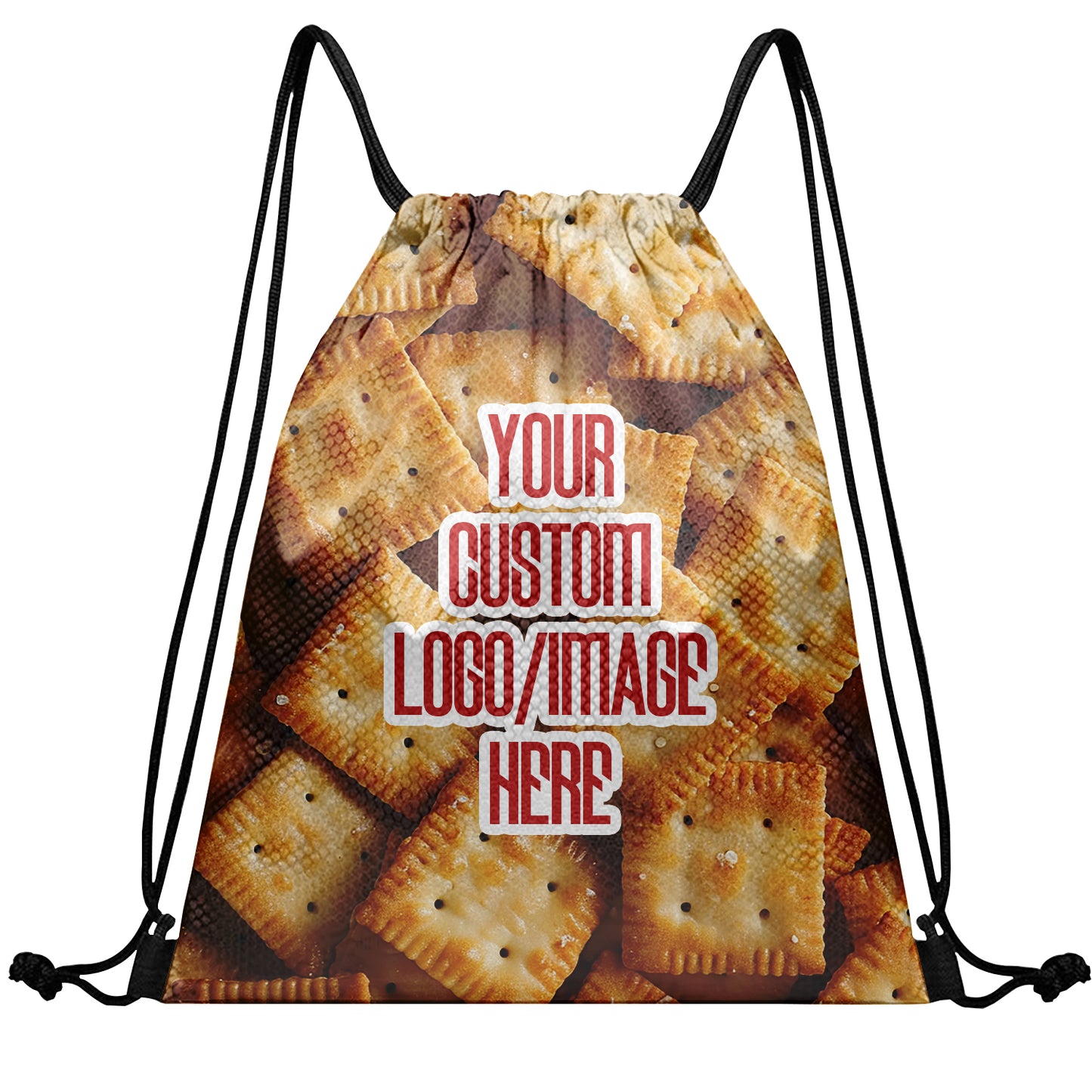 Men Women Ready Sackpack Custom Biscuit Drawstring Backpack