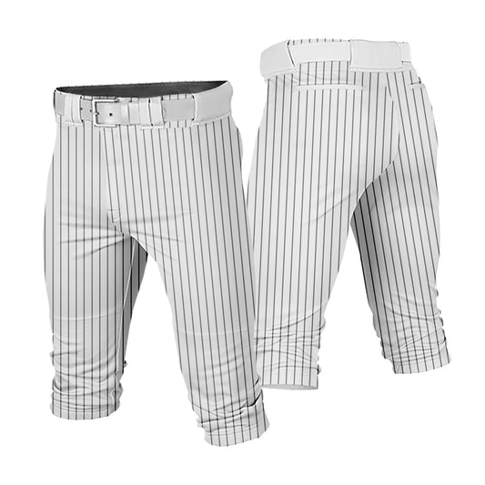 Custom Men Youth Striped Cropped Baseball Pants Training Uniform