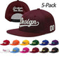 Custom Men Women Embroidery Baseball Hat Sun Cap DIY Design 5 Pack
