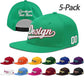 Custom Men Women Embroidery Baseball Hat Sun Cap DIY Design 5 Pack
