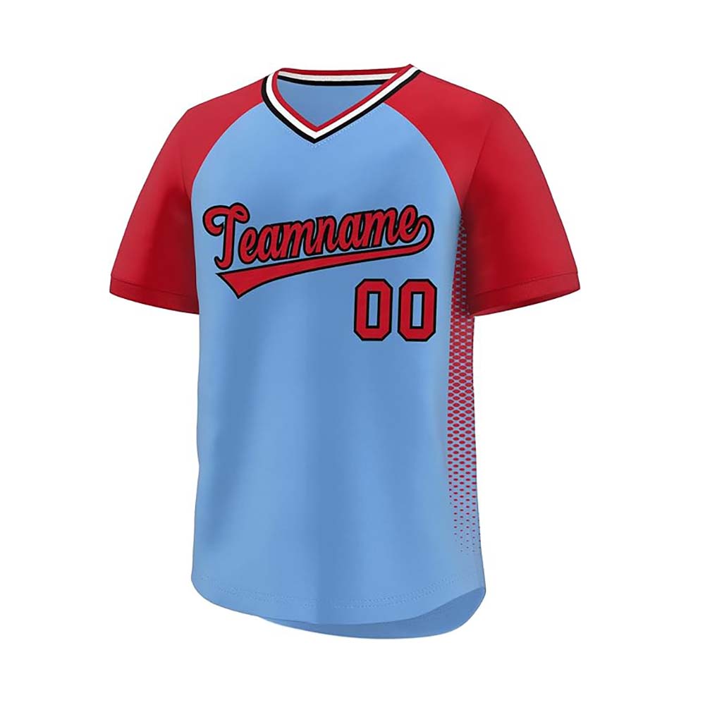 Custom Men Women V Neck Baseball Shirts Team Uniforms