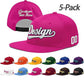 Custom Men Women Embroidery Baseball Hat Wholesale Sun Cap 5 Pack