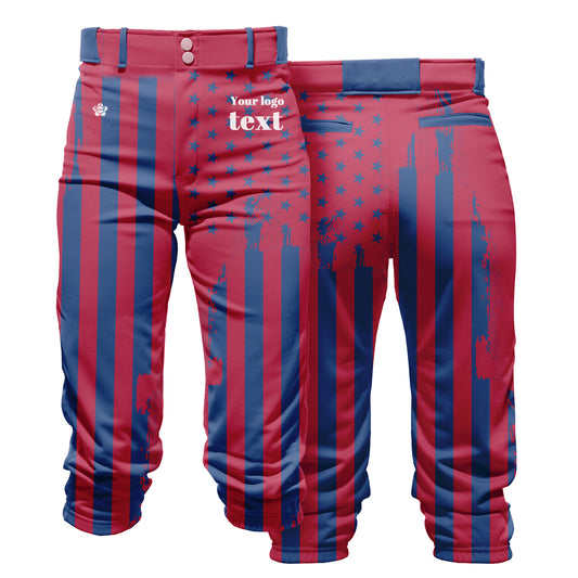 Custom Men Youth USA Patriotic Baseball Game Pants Sportswear
