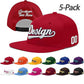 Custom Men Women Embroidery Baseball Hat Wholesale Sun Cap 5 Pack