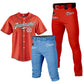 Custom Men Baseball Jersey Button Down Uniforms 3 Piece