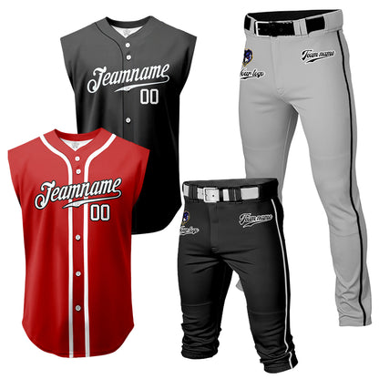 Custom Men Baseball Jersey Sports Sweatsuit 4 Piece