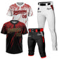 Custom Men Youth Baseball Jersey Sweatsuit 4 Piece