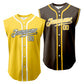 Custom Men Baseball Jersey Sleeveless Shirts 2 Set