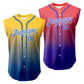 Custom Men Baseball Jersey Sleeveless Shirts 2 Set