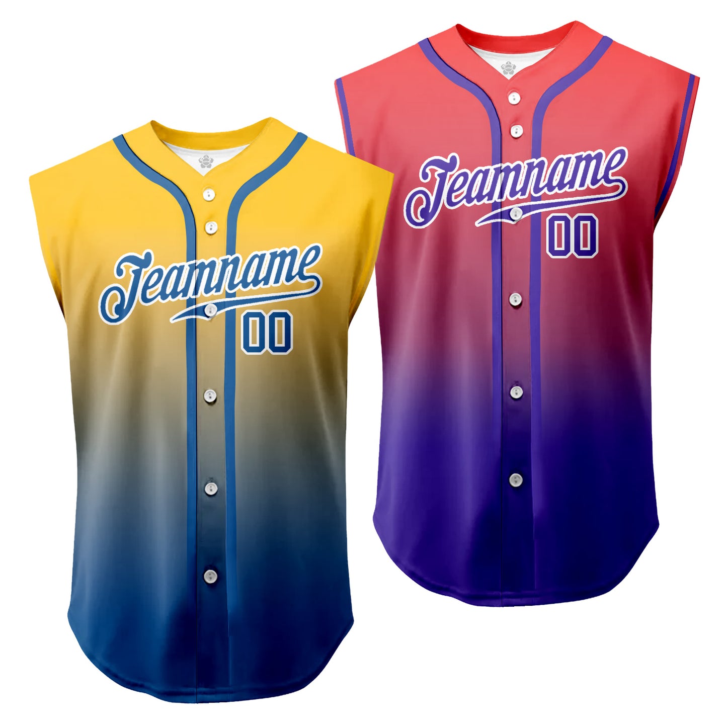 Custom Men Baseball Jersey Sleeveless Shirts 2 Set