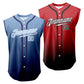 Custom Men Baseball Jersey Sleeveless Shirts 2 Set