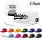 Custom Men Women Embroidery Baseball Hat Wholesale Sun Cap 5 Pack