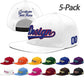 Custom Men Women Embroidery Baseball Hat Wholesale Sun Cap 5 Pack