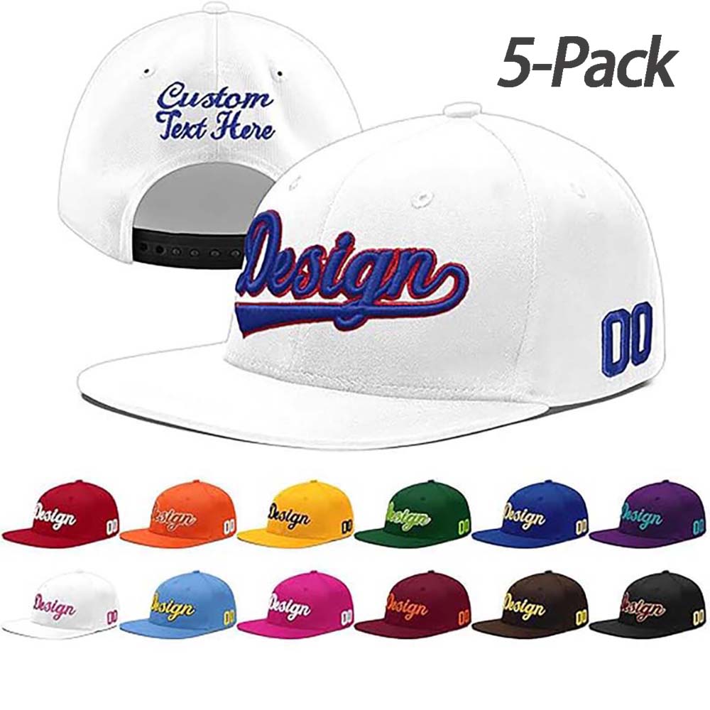 Custom Men Women Embroidery Baseball Hat Wholesale Sun Cap 5 Pack