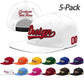 Custom Men Women Embroidery Baseball Hat Wholesale Sun Cap 5 Pack