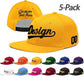 Custom Men Women Embroidery Baseball Hat Wholesale Sun Cap 5 Pack