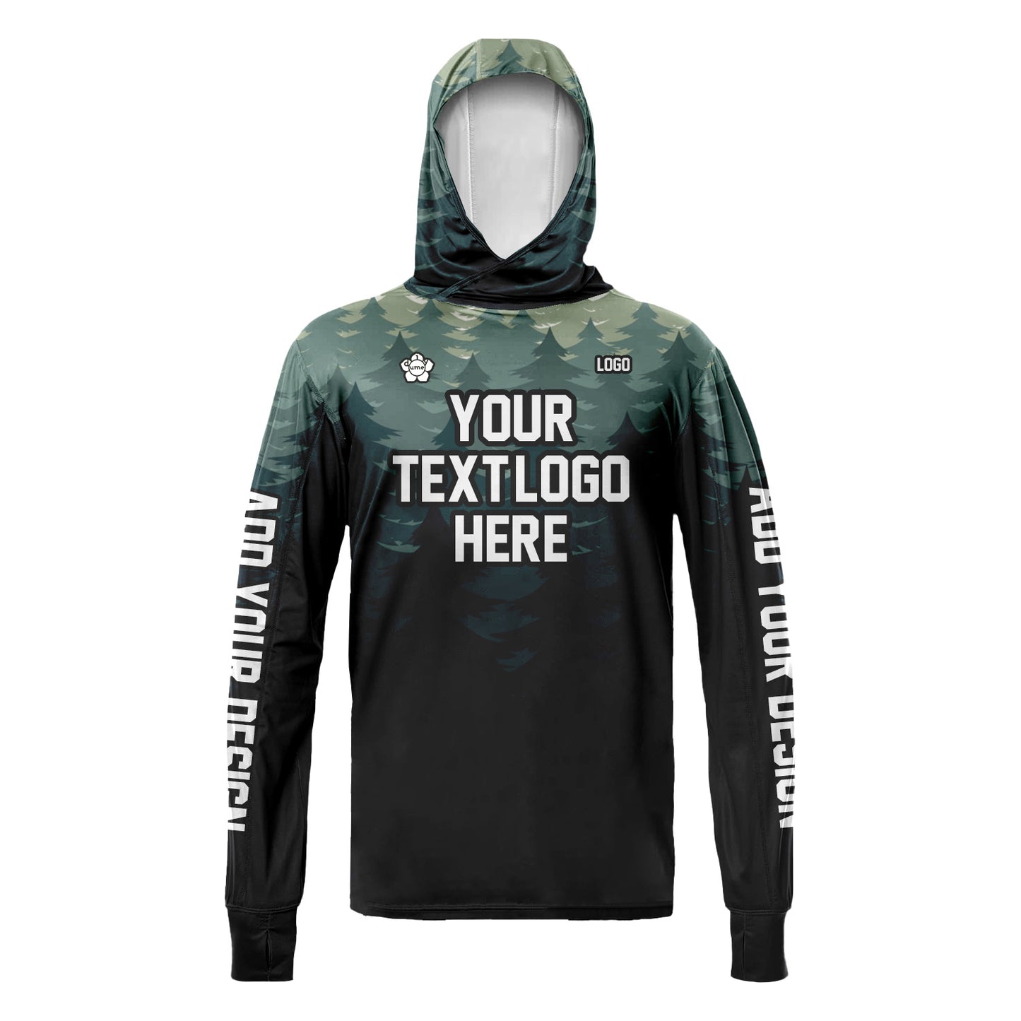 Unisex Hawaii Sun Shirt Hooded Add Your Text Photo