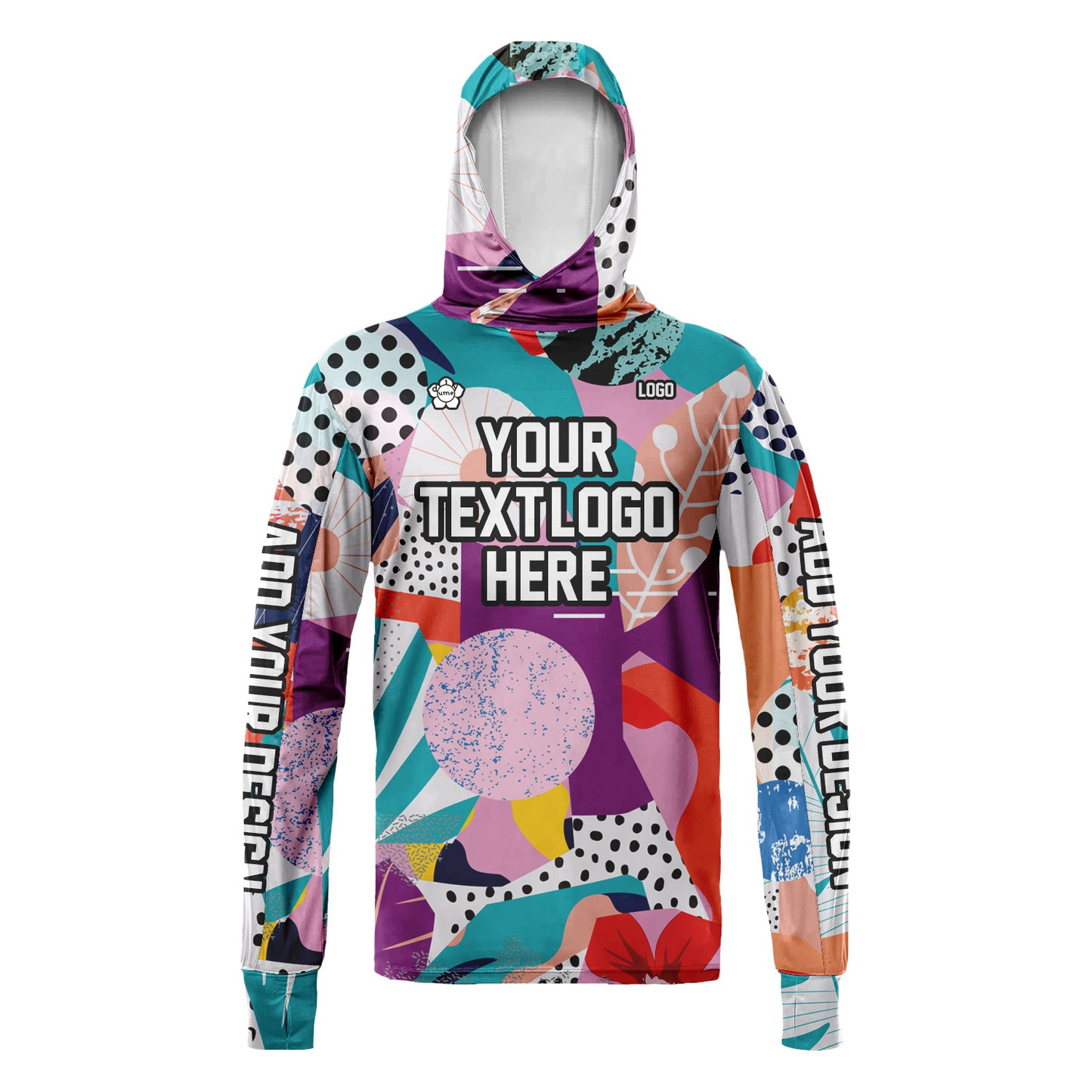 Unisex Hawaii Sun Shirt Hooded Add Your Text Photo