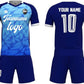 Custom V-Neck Jersey Soccer Uniform with Logo Text Number