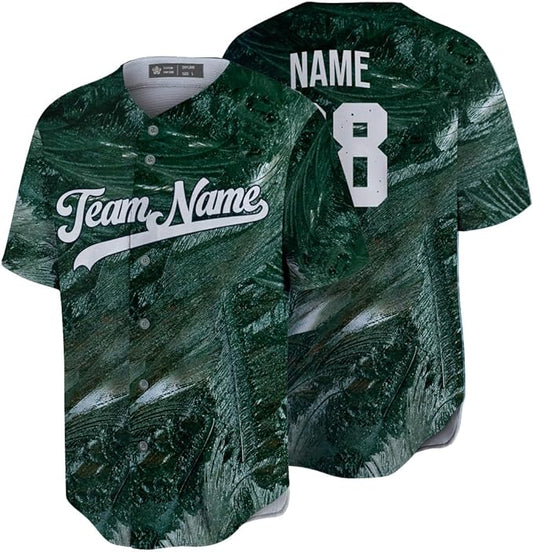 Personalized Green Crystal Baseball Jerseys & Uniforms