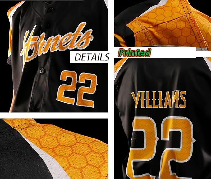 Personalized Jungle Camouflage Baseball Jerseys Full Button