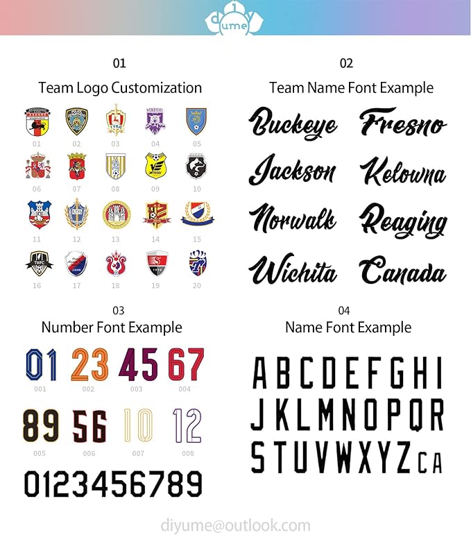 Women's Personalized Jersey Soccer Uniform Custom Logo Number